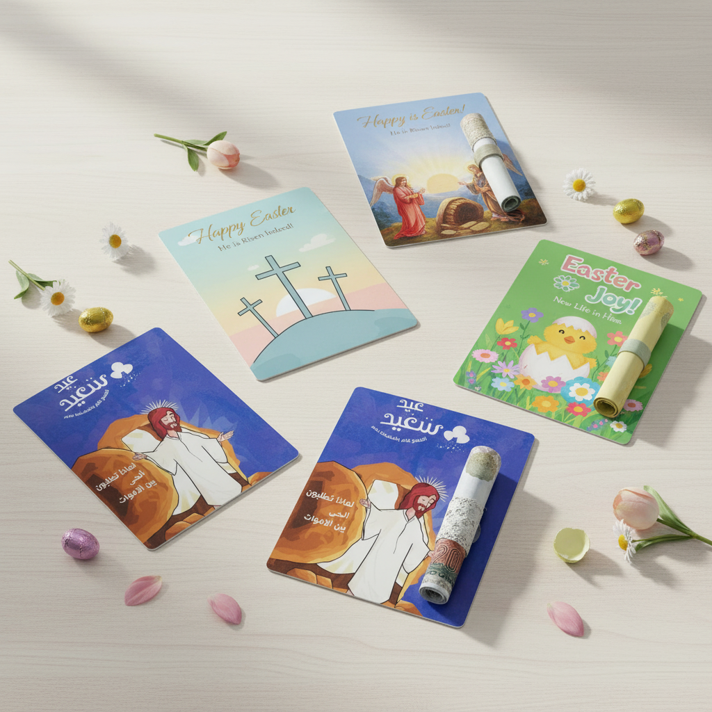 توزيعات هدايا عيد القيامة للأطفال | كروت خشبية مدارس الأحد 2026